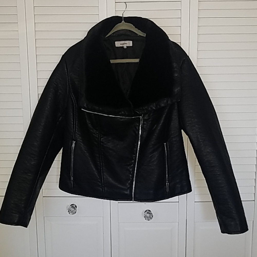 Heavy faux leather jacket